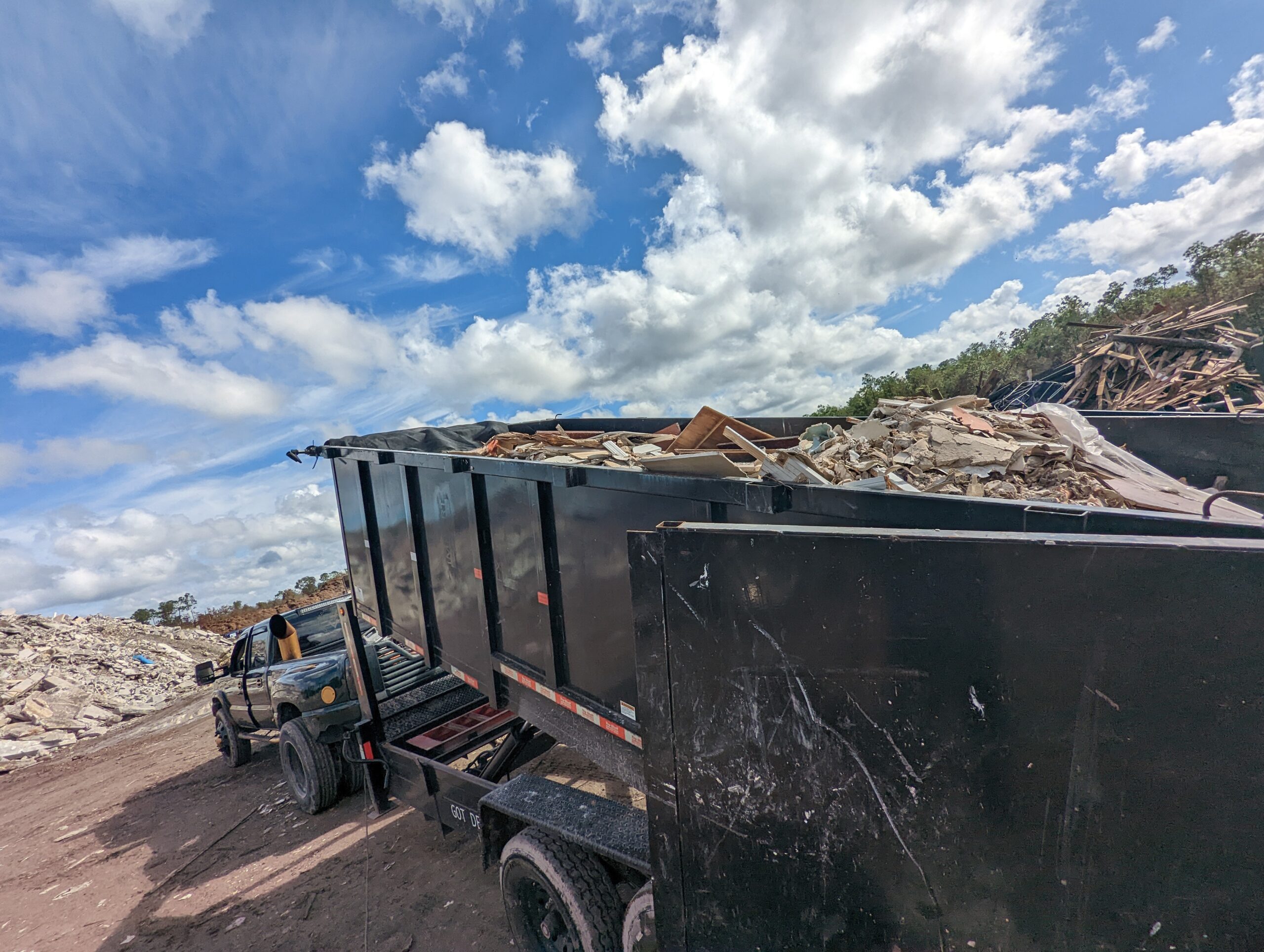 Import Export Truck Clearing Debris